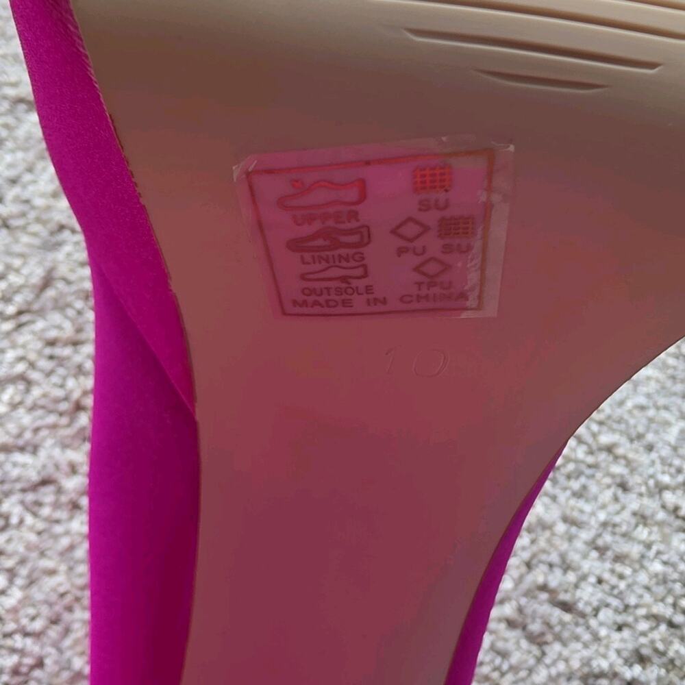 Azalea Wang Platform Pant Boot Fuschia Size 10 NEW leggings - Picture 8 of 11
